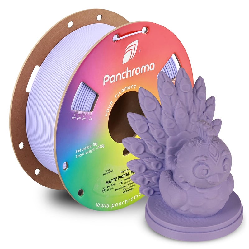 polymaker Panchroma Matte PLA Filament, Pastel Periwinkle 1.75mm 1kg 3D Printing Filament, Formerly Polyterra Matte, Fit Most FDM 3D Printers, 1kg Spool (2.2lbs) - Image 1